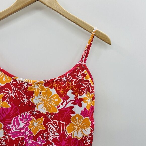 Roxy Juniors Size XL Sea Spray Hibiscus Printed One Piece Swimsuit Red $110 2588 - Picture 4 of 7